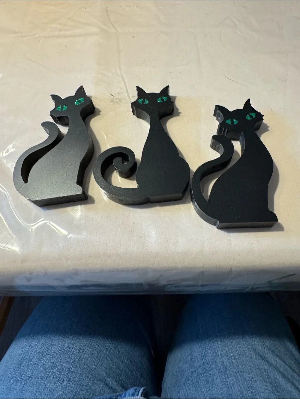 Black Cat Decorative wooden figures, so cute!!